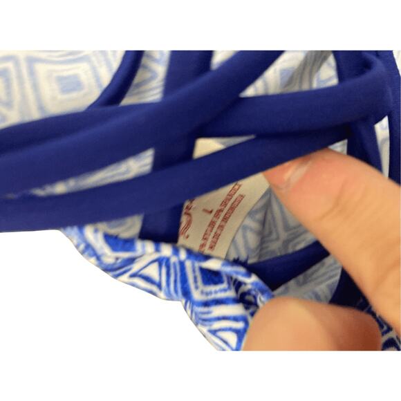 NWT Arizona Jean Co. Strapless Tube Top Tankini Modest Vacation Resort Beach L - Picture 5 of 6